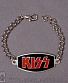 браслет на цепочке kiss (лого)