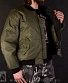 куртка пилот зеленая (черный подклад, бомбер)