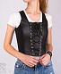 корсет кожаный first черный с перфорацией