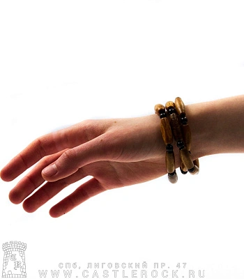 бусы-браслет коричневые