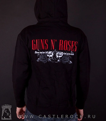 балахон на молнии guns'n'roses (череп)