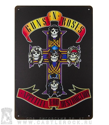 табличка guns'n'roses "appetite for destruction"
