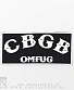 нашивка cbgb omfug (надпись белая)