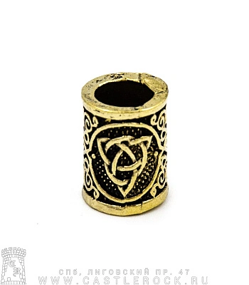 украшение для волос и бороды трикветр (бронза)