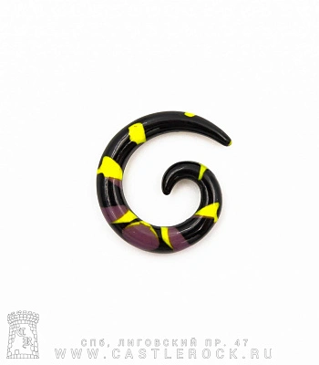 Растяжка Акрил Спираль Разводы (фиолетовые, желтые, черные) 4 мм