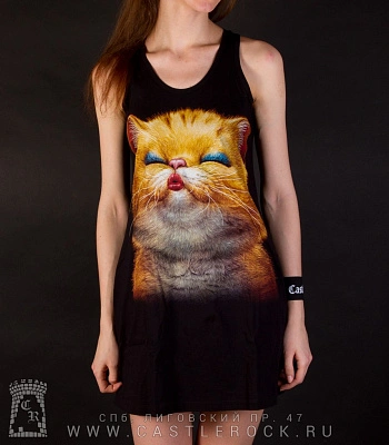 туника кошка кокетка (черная)