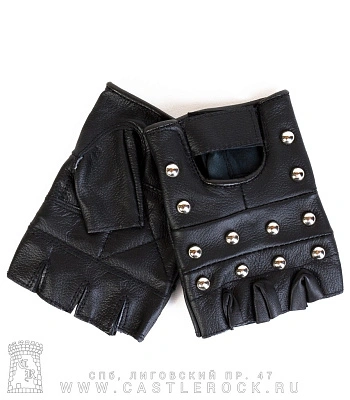 перчатки кожаные обр/пал first с клепками