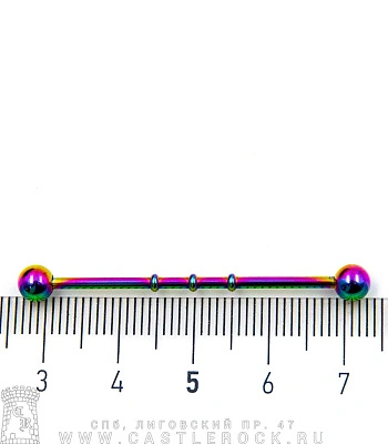 Штанга Индастриал Сталь "Бензиновая" с Шариками Ребристая 1,6 х 38 х 5/5