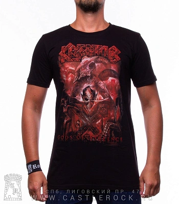 футболка kreator "gods of violence" (козел с черепом)