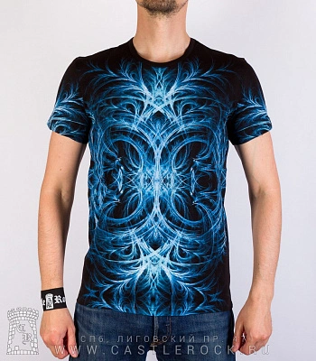 футболка морозный узор (полноформат, светится)