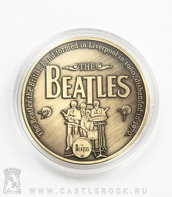 монета сувенирная крупная beatles (скрипичный ключ)