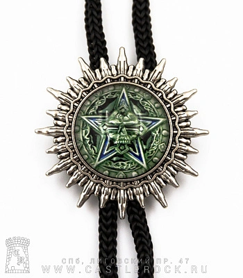 боло кабошон пентаграмма череп