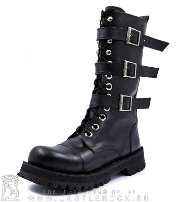 ботинки woofer 12 бл. ремни. натуральный мех