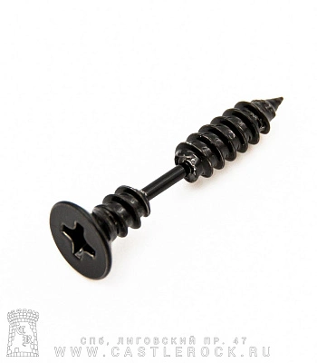 Обманка Плага Сталь Черная Саморез 1,2 х 6 х 7/4