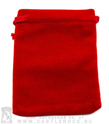 мешочек бархатный красный яркий (малый)