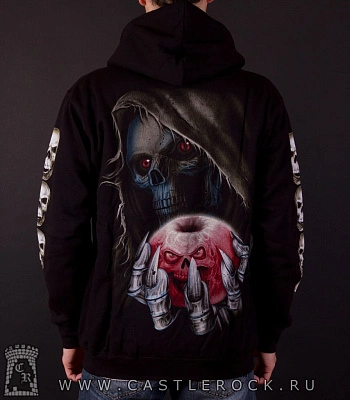 балахон на молнии смерть с яблоком