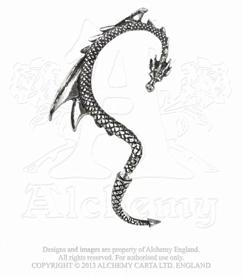 серьга кафф alchemy gothic (алхимия готик) e274 the dragon's lure