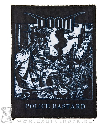 нашивка doom "police bastard"