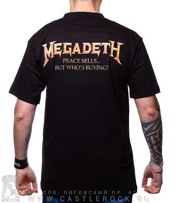 футболка megadeth "peace sells... but who's buying?" (принт большой)