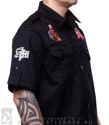 рубашка с коротким рукавом death "leprosy" (вышивка)