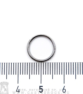 Сегментное Кольцо Кликер Сталь 1,2 х 10 (кристаллы прозрачные)