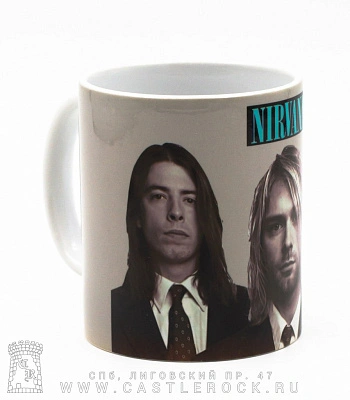 кружка nirvana (группа, голубая надпись)