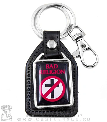 брелок прямоугольный на подкладке bad religion