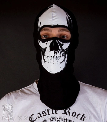 шапка балаклава череп человека (белый)