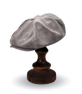 кепка восьмиклинка classic velveteen (серая)