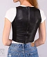 корсет кожаный first черный с перфорацией