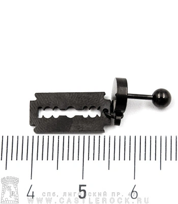 Обманка Плага Сталь Черная с Подвеской Лезвие 1 х 6 х 7/4