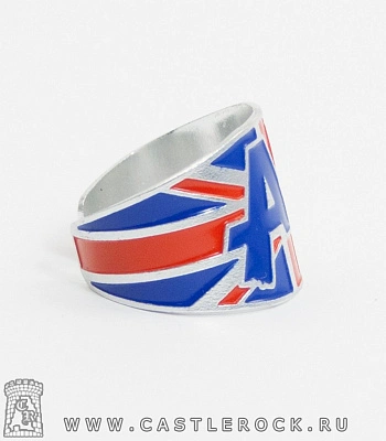 кольцо asking alexandria (синие буквы, безразмерное)