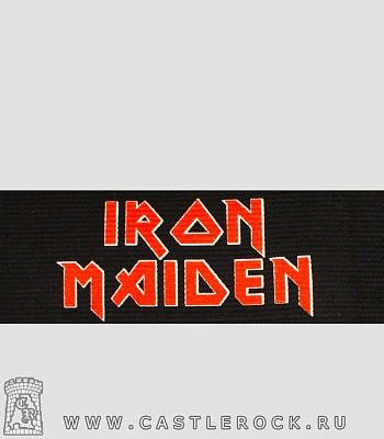 напульсник на резинке iron maiden (надпись красная)