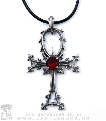 подвес анкх (камень красный)