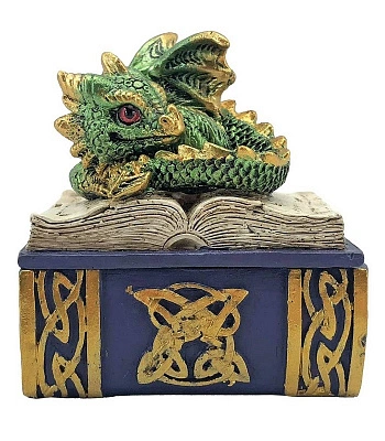 шкатулка дракончик на книгах