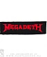 нашивка megadeth (надпись красная)