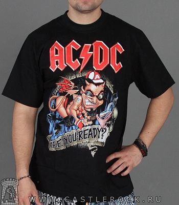 футболка ac/dc "are you ready?" (принт цветной)