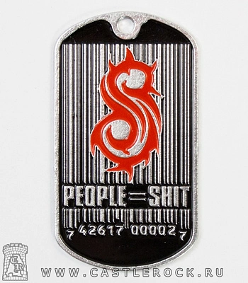 жетон slipknot "people=shit" (красное лого)