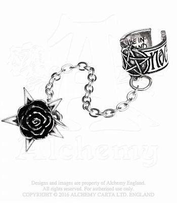 серьга кафф alchemy gothic (алхимия готик) e382 rosa nocta