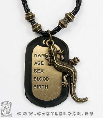 подвес - жетон ящерица