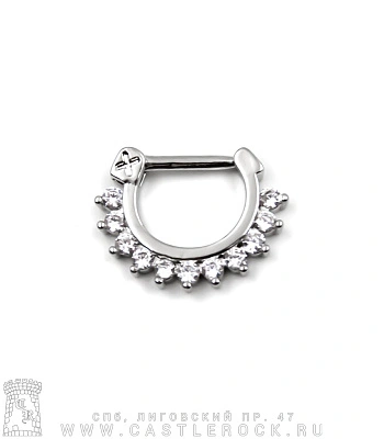 Кликер для септума Ободок (стразы прозрачные)