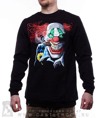 свитшот клоун злой с сигарой (светится)