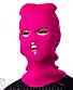 шапка балаклава вязаная (розовая яркая)