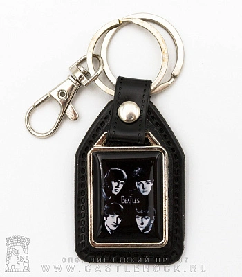 брелок прямоугольный на подкладке beatles (группа)