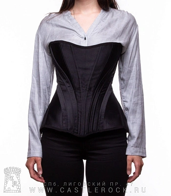 корсет черный (металлические косточки)