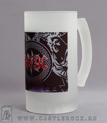 кружка пивная стеклянная ac/dc "black ice"