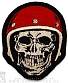 нашивка череп байкера (вышивка)