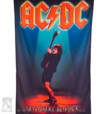 постер тканевый ac/dc "let there be rock"