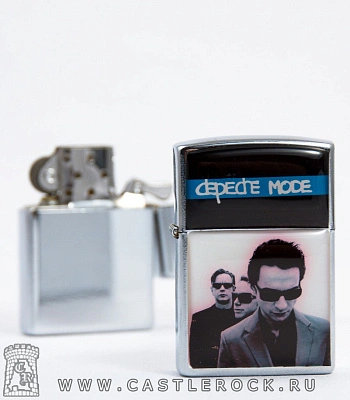 зажигалка цветная depeche mode (группа в очках)
