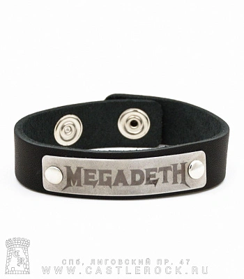браслет кожаный megadeth